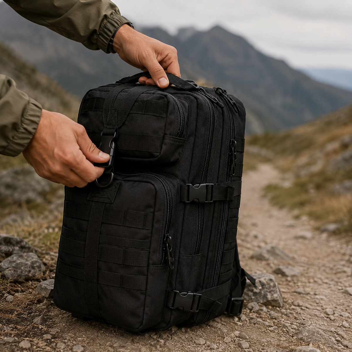 Sac à Dos Imperméable Homme Femme 35L Randonnée Ultra Résistant