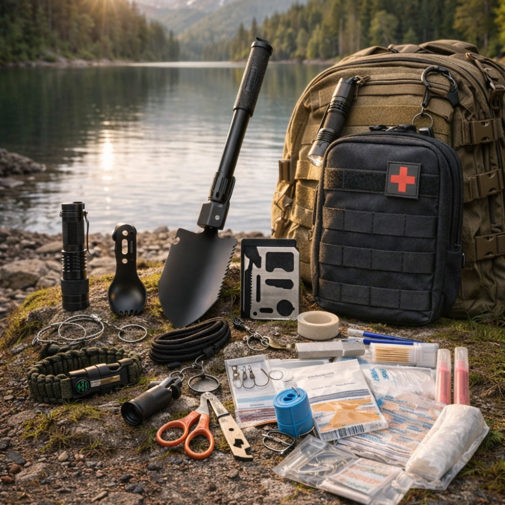 Kit de Survie premium EDC + trousse de premiers secours